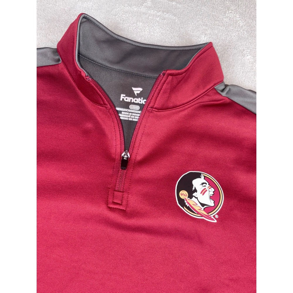 Fanatics Florida State Seminoles‎ Pullover LG Quarter Zip Jacket Mens Large NEW
